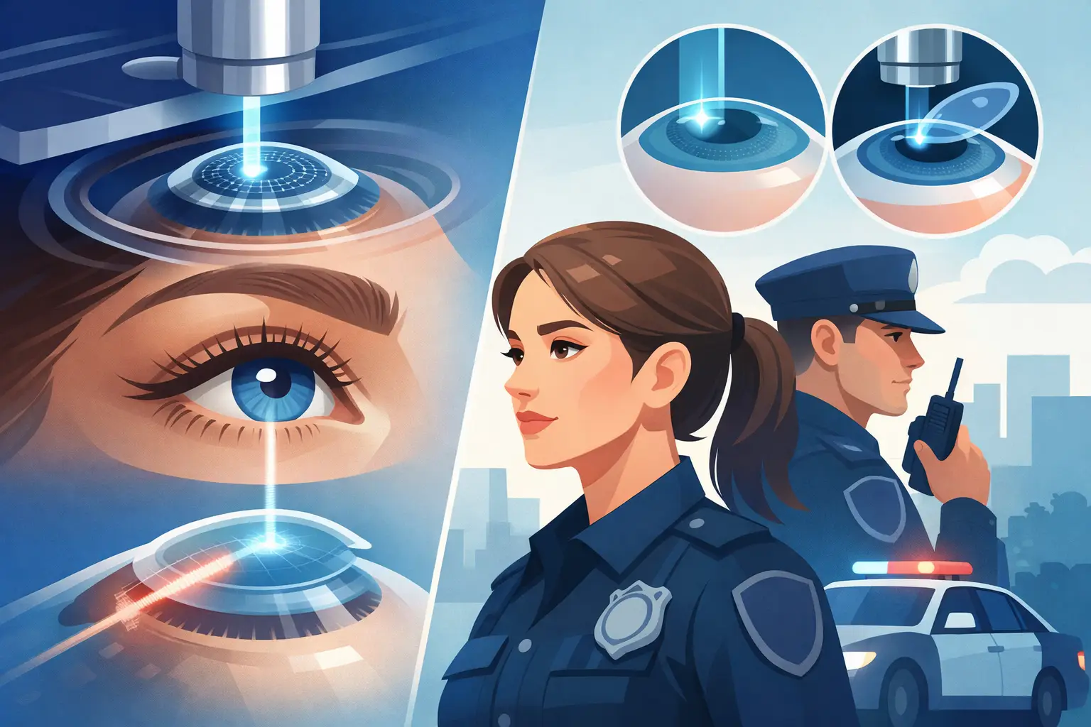 Is Trans PRK Safer Than LASIK for Police Officers?